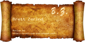 Brett Zerind névjegykártya